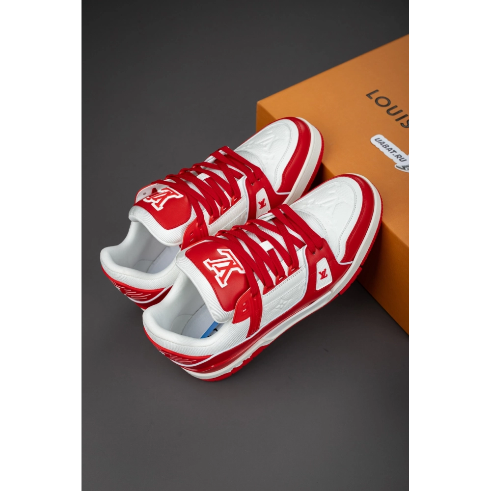 Louis Vuitton Trainer Sneaker "Red White" 1A8PK6,LV Trainer