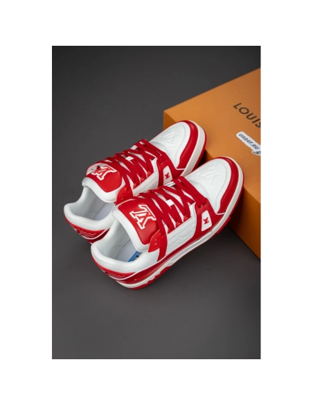 Louis Vuitton Trainer Sneaker "Red White" 1A8PK6,LV Trainer