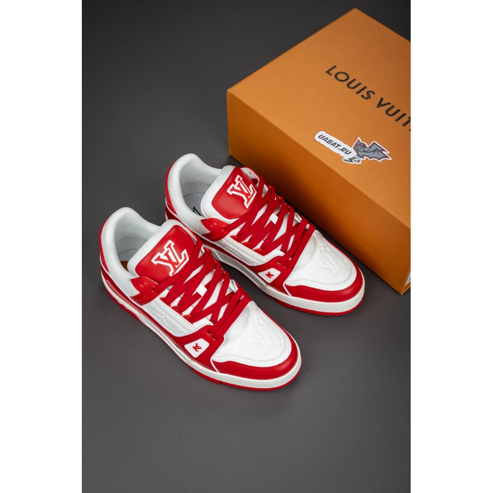 Louis Vuitton Trainer Sneaker "Red White" 1A8PK6,LV Trainer