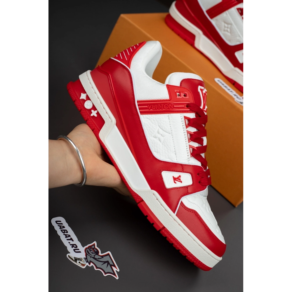 Louis Vuitton Trainer Sneaker "Red White" 1A8PK6,LV Trainer
