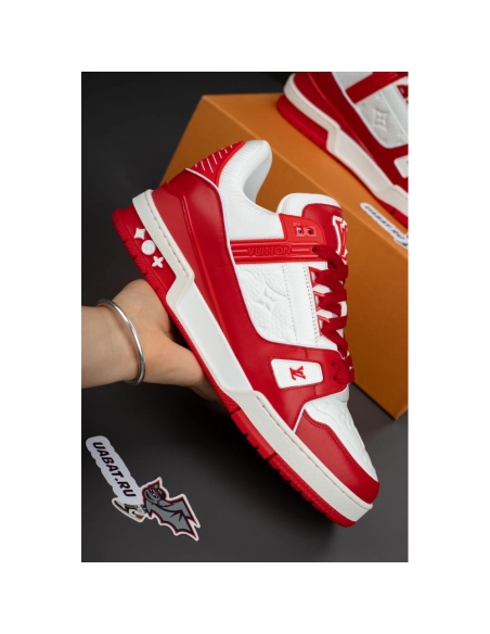 Louis Vuitton Trainer Sneaker "Red White" 1A8PK6,LV Trainer