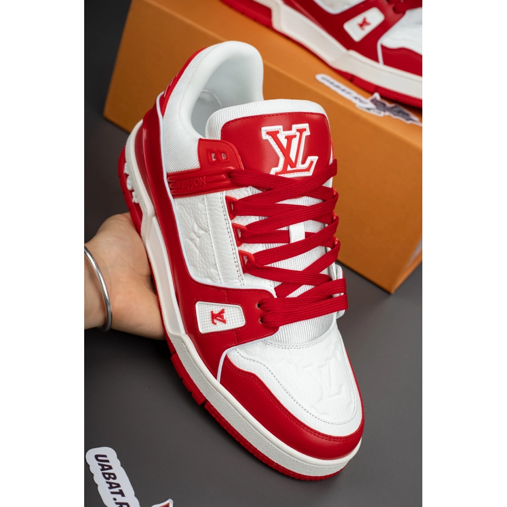 Louis Vuitton Trainer Sneaker "Red White" 1A8PK6,LV Trainer