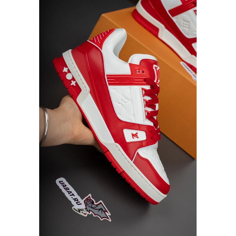 Louis Vuitton Trainer Sneaker "Red White" 1A8PK6,LV Trainer