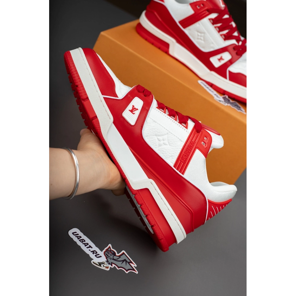 Louis Vuitton Trainer Sneaker "Red White" 1A8PK6,LV Trainer