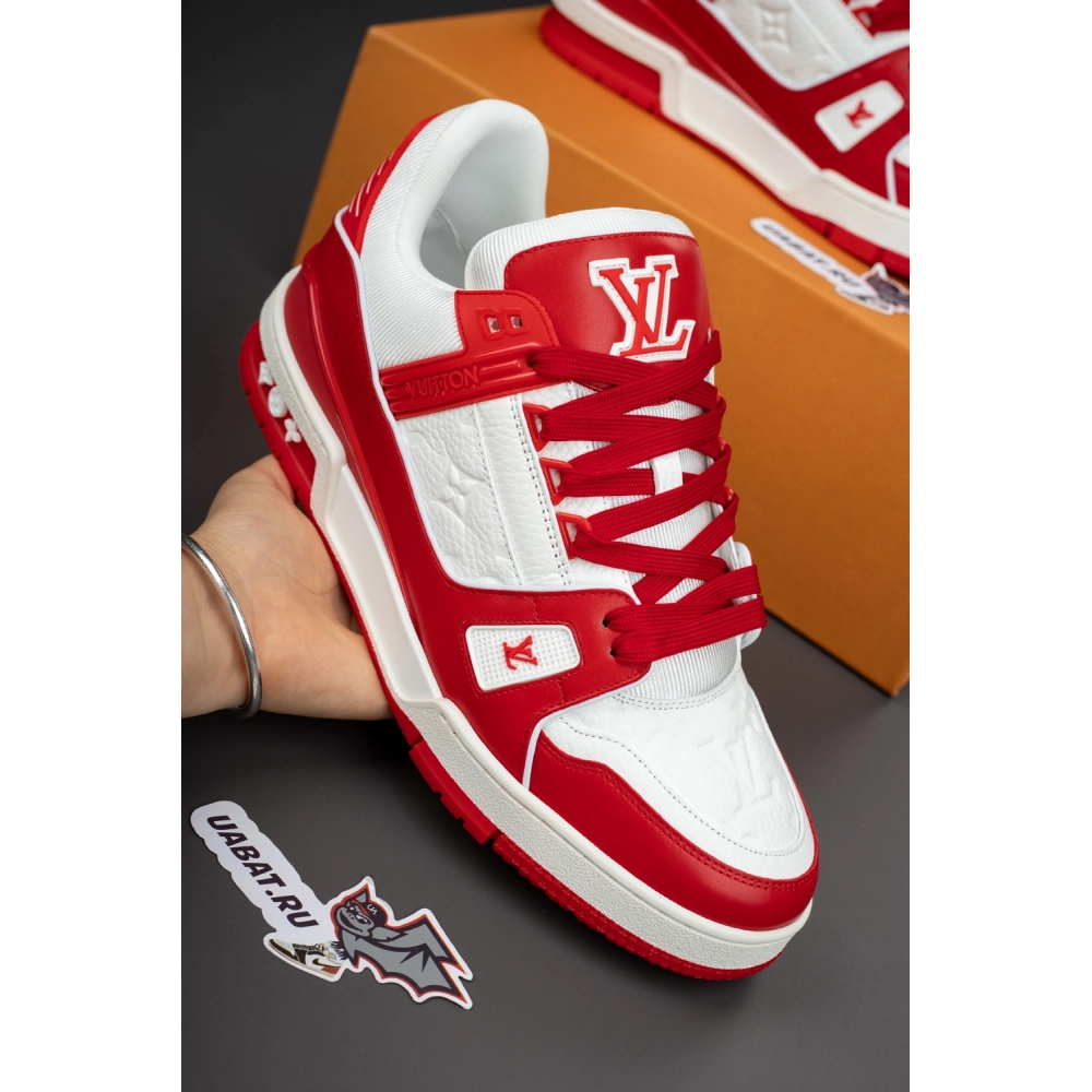 Louis Vuitton Trainer Sneaker "Red White" 1A8PK6,LV Trainer