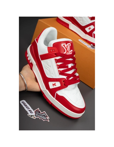 Louis Vuitton Trainer Sneaker "Red White" 1A8PK6,LV Trainer