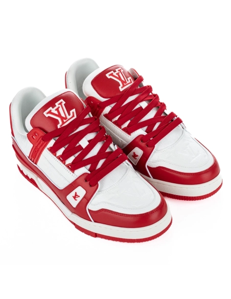 Louis Vuitton Trainer Sneaker "Red White" 1A8PK6,LV Trainer