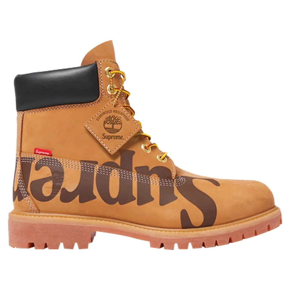 Supreme x Timberland 6 Inch Premium Waterproof Boot Big Logo - Wheat,TIMBERLAND BOOTS