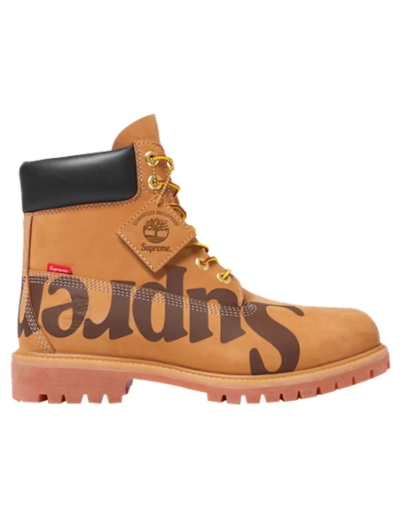 Supreme x Timberland 6 Inch Premium Waterproof Boot Big Logo - Wheat,TIMBERLAND BOOTS
