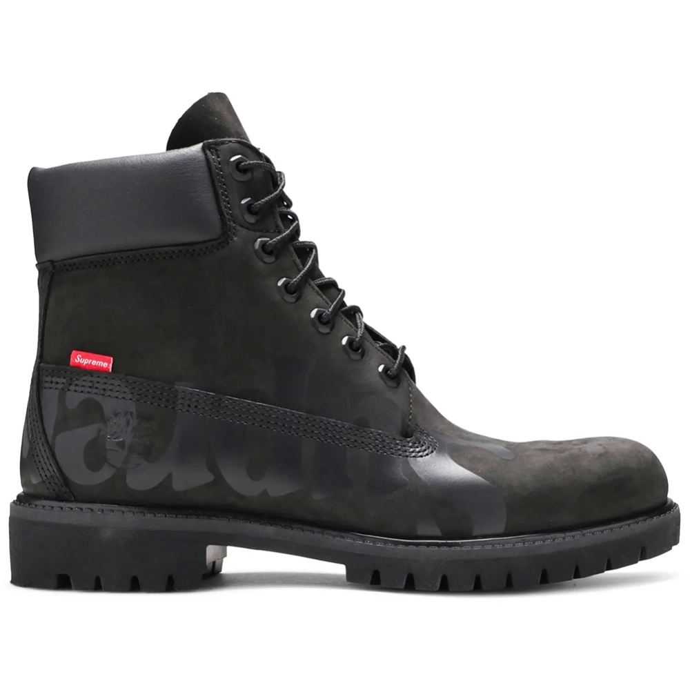 Supreme x Timberland 6 Inch Premium Waterproof Boot Big Logo - Black,TIMBERLAND BOOTS