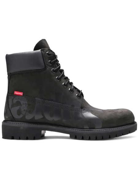 Supreme x Timberland 6 Inch Premium Waterproof Boot Big Logo - Black,TIMBERLAND BOOTS