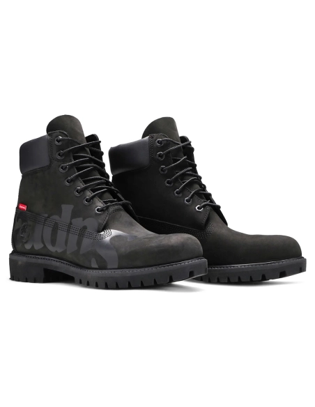 Supreme x Timberland 6 Inch Premium Waterproof Boot Big Logo - Black,TIMBERLAND BOOTS