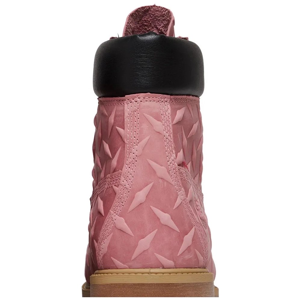 Supreme x Timberland 6 Inch Premium Waterproof Boot Embossed Diamond Plate - Pink,TIMBERLAND BOOTS