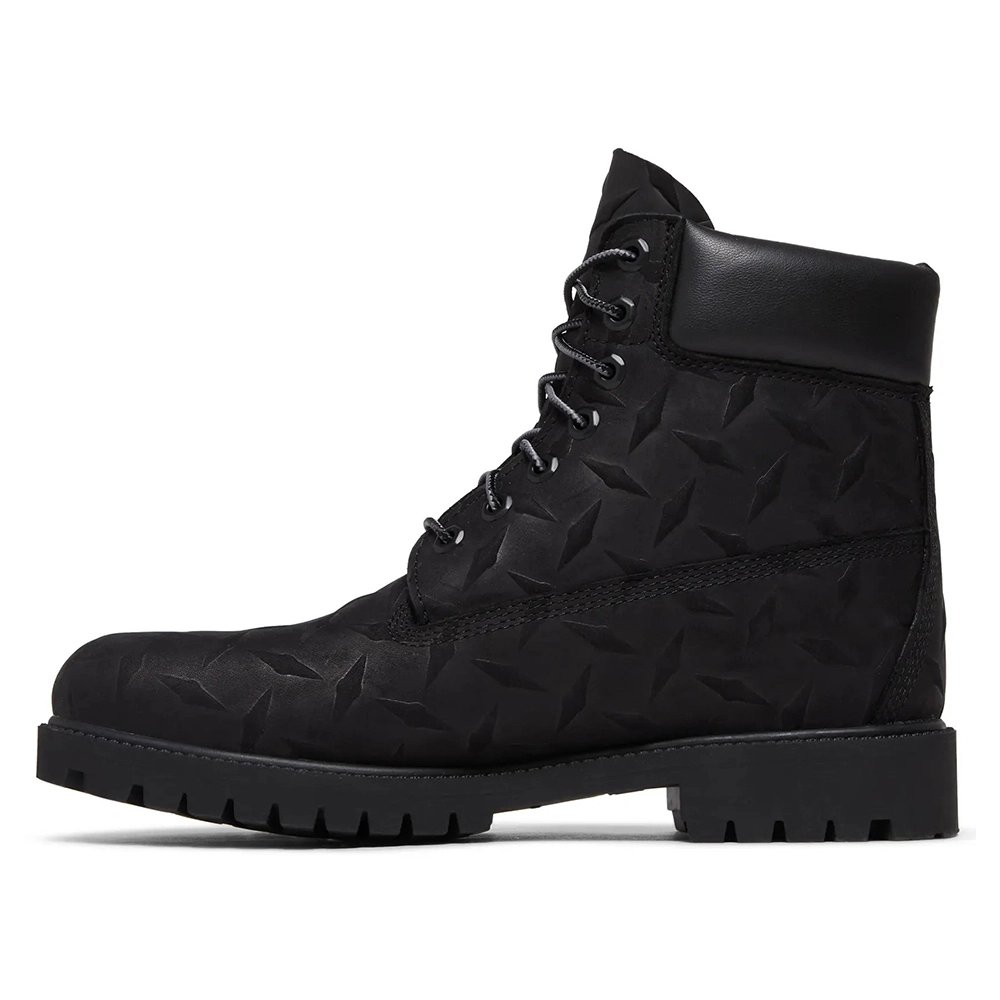 Supreme x Timberland 6 Inch Premium Waterproof Boot Embossed Diamond Plate - Black,TIMBERLAND BOOTS