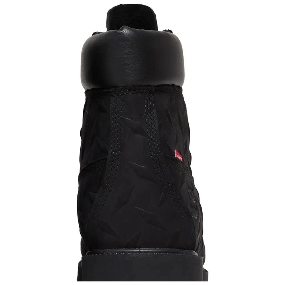 Supreme x Timberland 6 Inch Premium Waterproof Boot Embossed Diamond Plate - Black,TIMBERLAND BOOTS