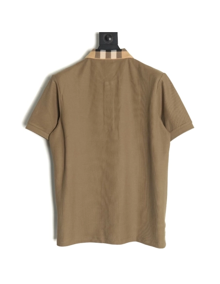 Burberry Classic Check-Collar Short-Sleeve Polo Shirt TSK1,Burberry
