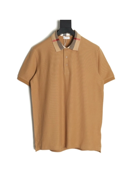 Burberry Classic Check-Collar Short-Sleeve Polo Shirt,Burberry