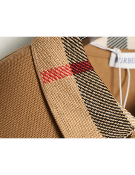 Burberry Classic Check-Collar Short-Sleeve Polo Shirt,Burberry