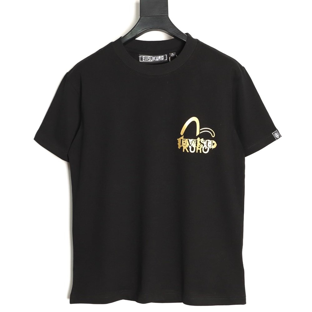 Evisu Kuro Gold-Foil Hannya Demon Mask Short-Sleeve T-Shirt TSK1,Evisu