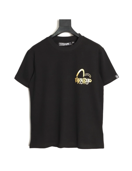 Evisu Kuro Gold-Foil Hannya Demon Mask Short-Sleeve T-Shirt TSK1,Evisu
