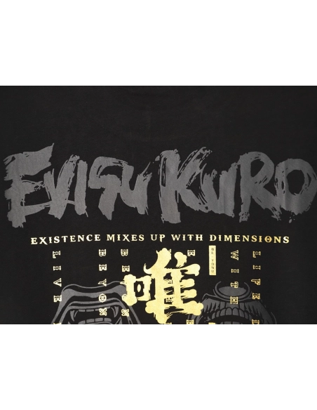 Evisu Kuro Gold-Foil Hannya Demon Mask Short-Sleeve T-Shirt TSK1,Evisu