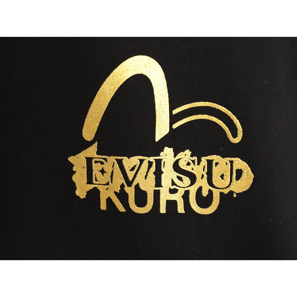 Evisu Kuro Gold-Foil Hannya Demon Mask Short-Sleeve T-Shirt TSK1,Evisu