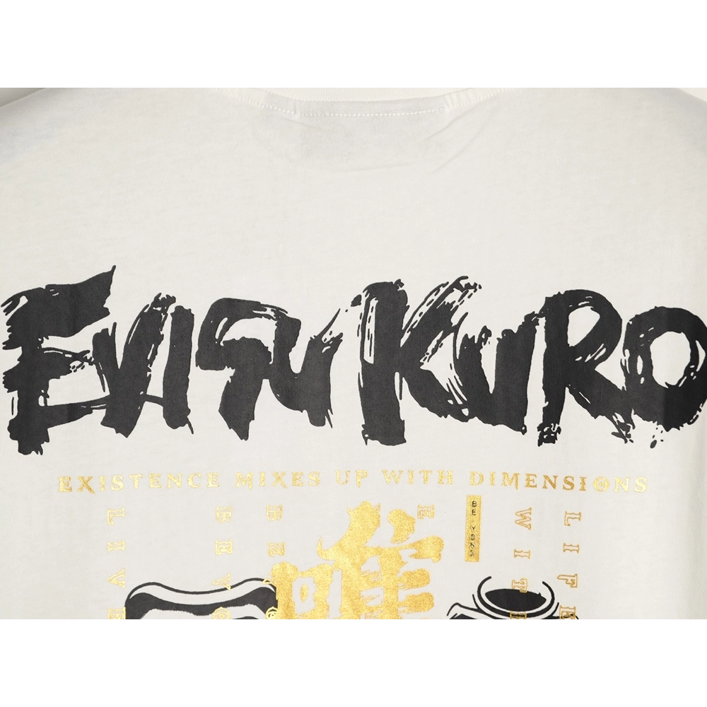 Evisu Kuro Gold-Foil Hannya Demon Mask Short-Sleeve T-Shirt,Evisu