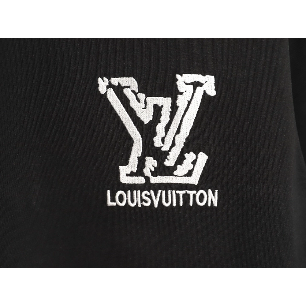 Louis Vuitton deconstructed logo embroidered letter short-sleeved T-shirt TSK1,Louis Vuitton