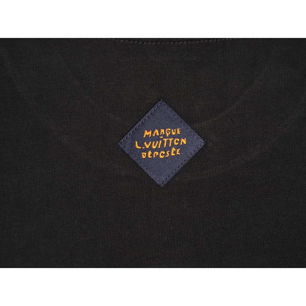 Louis Vuitton deconstructed logo embroidered letter short-sleeved T-shirt TSK1,Louis Vuitton