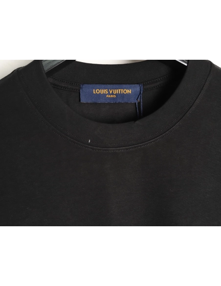 Louis Vuitton deconstructed logo embroidered letter short-sleeved T-shirt TSK1,Louis Vuitton