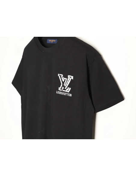 Louis Vuitton deconstructed logo embroidered letter short-sleeved T-shirt TSK1,Louis Vuitton