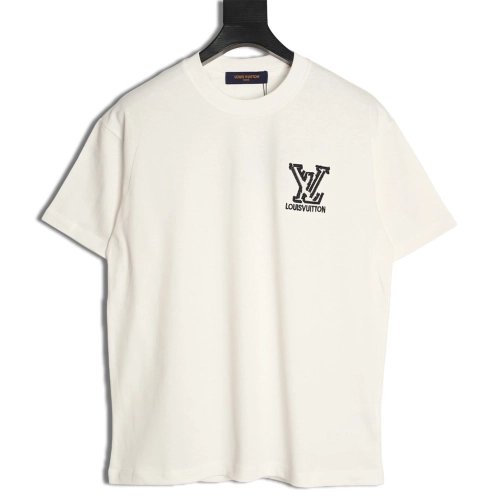 Louis Vuitton deconstructed logo embroidered letter short-sleeved T-shirt,Louis Vuitton