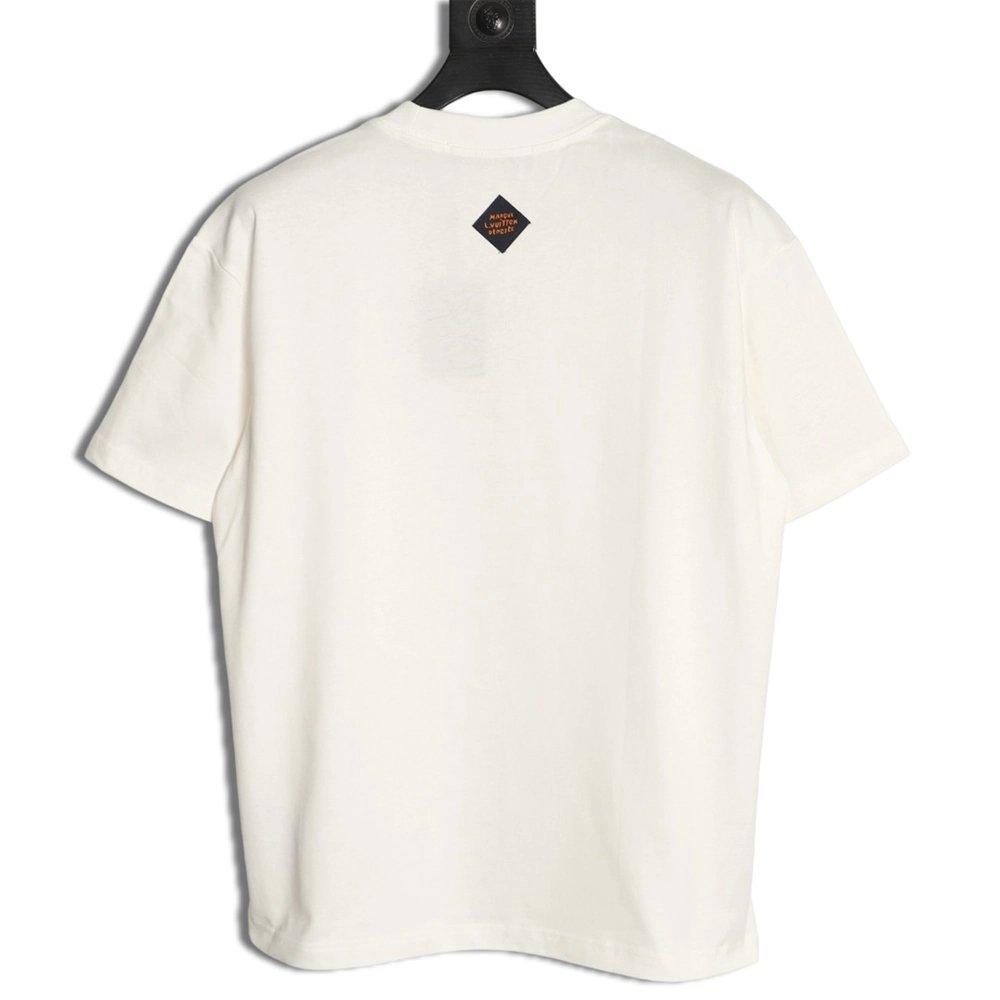 Louis Vuitton deconstructed logo embroidered letter short-sleeved T-shirt,Louis Vuitton
