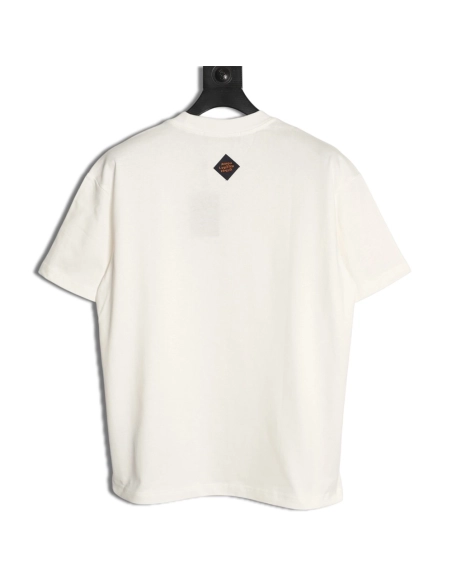 Louis Vuitton deconstructed logo embroidered letter short-sleeved T-shirt,Louis Vuitton