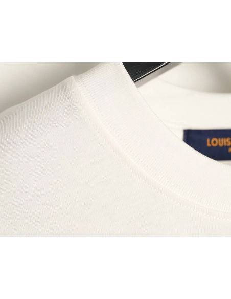 Louis Vuitton deconstructed logo embroidered letter short-sleeved T-shirt,Louis Vuitton