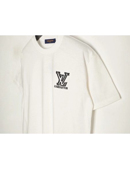 Louis Vuitton deconstructed logo embroidered letter short-sleeved T-shirt,Louis Vuitton