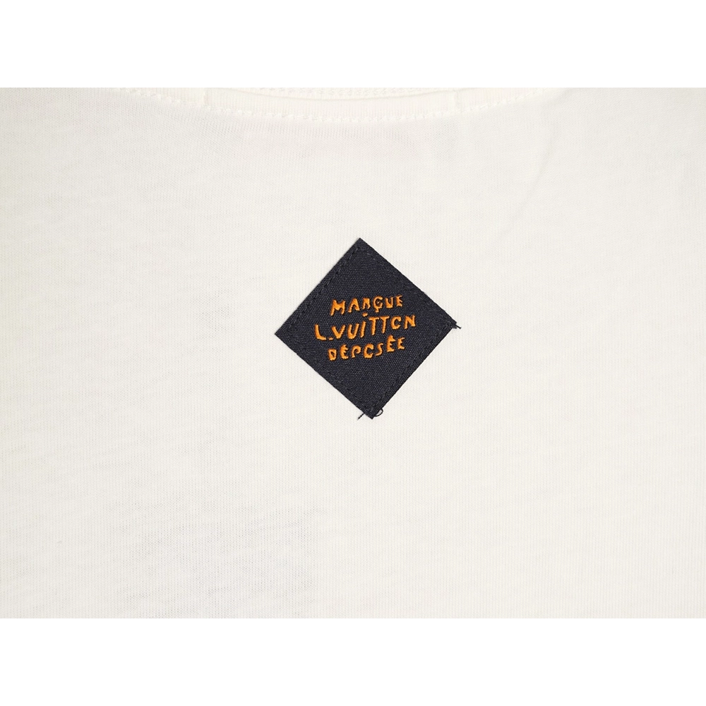 Louis Vuitton deconstructed logo embroidered letter short-sleeved T-shirt,Louis Vuitton