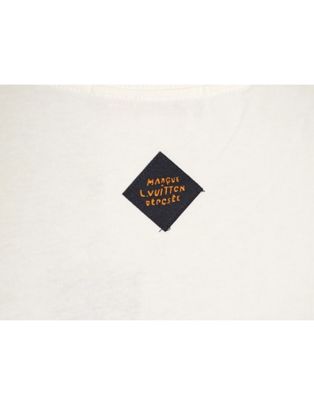 Louis Vuitton deconstructed logo embroidered letter short-sleeved T-shirt,Louis Vuitton