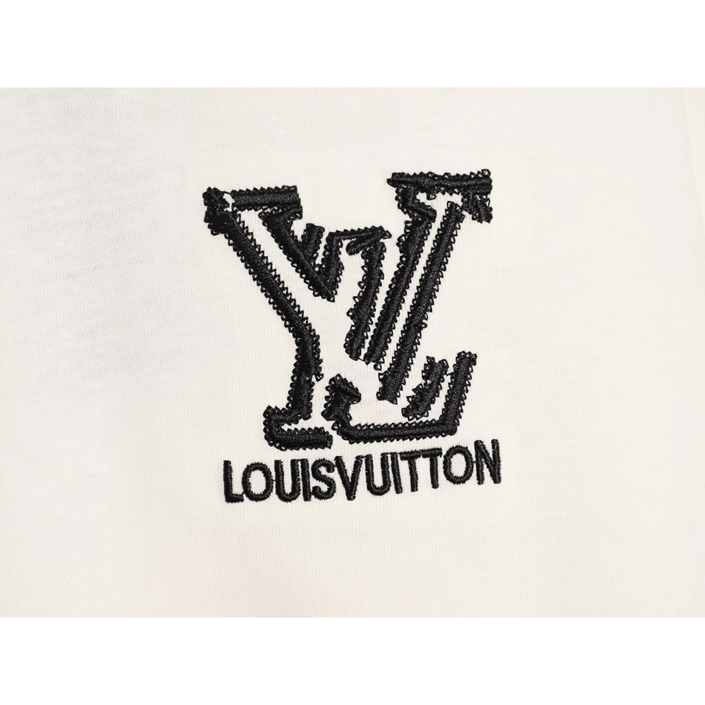Louis Vuitton deconstructed logo embroidered letter short-sleeved T-shirt,Louis Vuitton