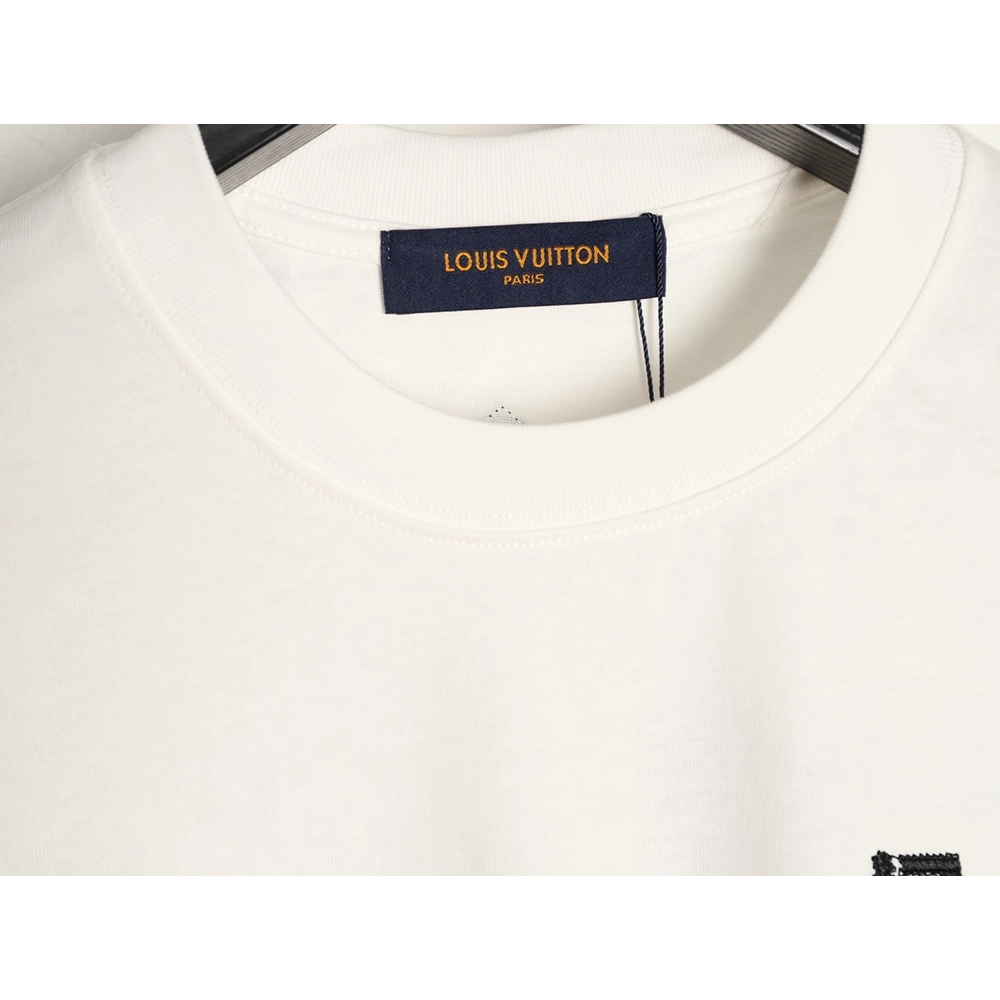 Louis Vuitton deconstructed logo embroidered letter short-sleeved T-shirt,Louis Vuitton