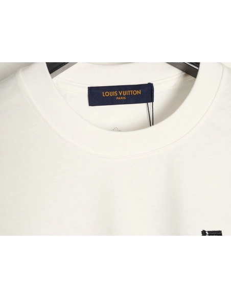 Louis Vuitton deconstructed logo embroidered letter short-sleeved T-shirt,Louis Vuitton