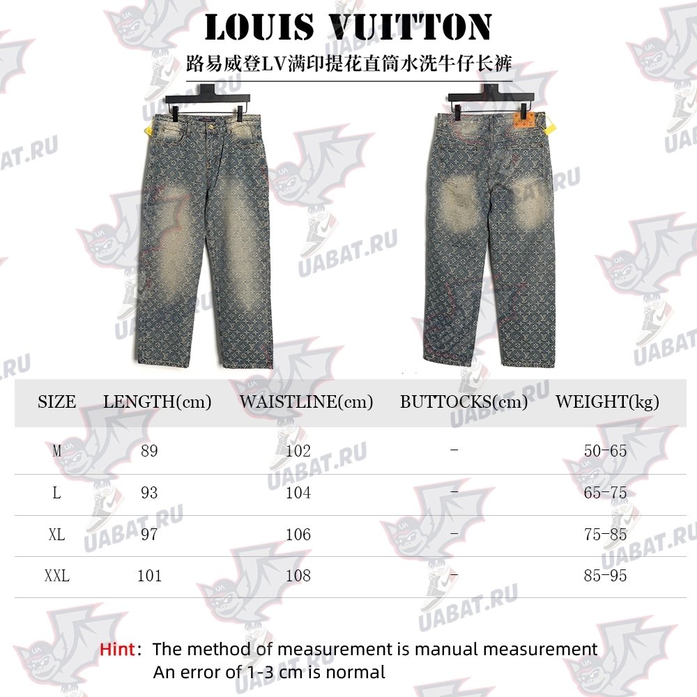 Louis Vuitton All-Over Jacquard Straight-Leg Washed Denim Trousers,Louis Vuitton