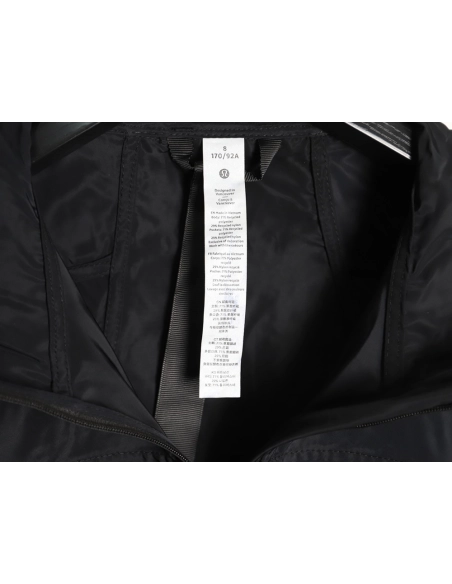 Lululemon solid color zip-up drawstring cropped hooded jacket TSK2,Lululemon