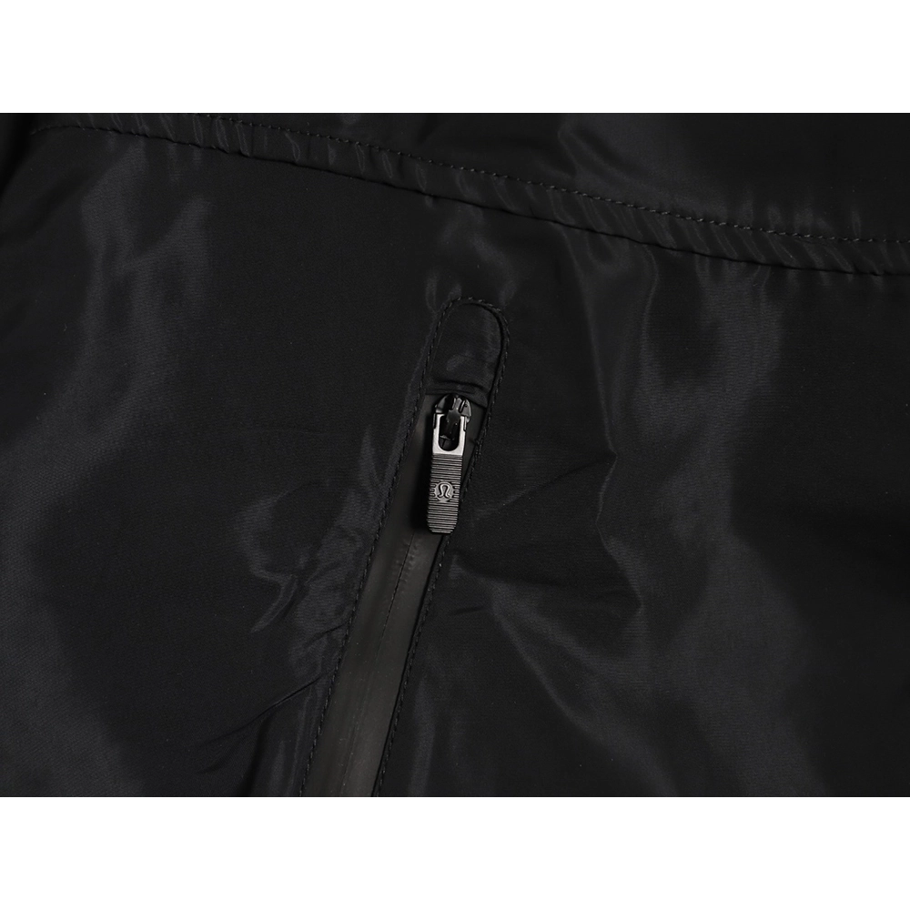 Lululemon solid color zip-up drawstring cropped hooded jacket TSK2,Lululemon