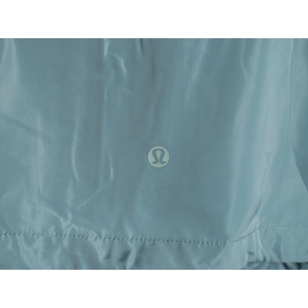 Lululemon solid color zip-up drawstring cropped hooded jacket TSK1,Lululemon