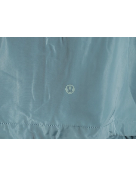 Lululemon solid color zip-up drawstring cropped hooded jacket TSK1,Lululemon