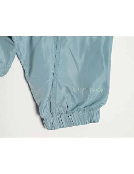 Lululemon solid color zip-up drawstring cropped hooded jacket TSK1,Lululemon