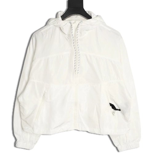 Lululemon solid color zip-up drawstring cropped hooded jacket,Lululemon