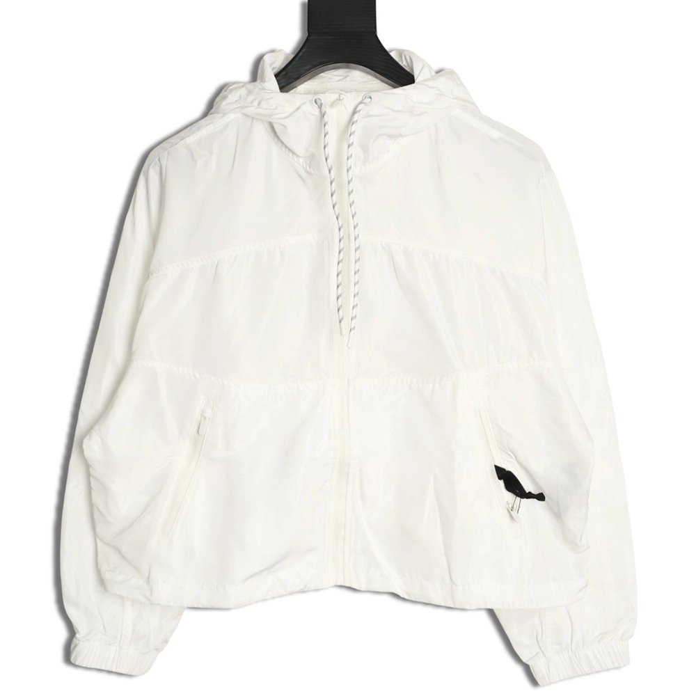 Lululemon solid color zip-up drawstring cropped hooded jacket,Lululemon