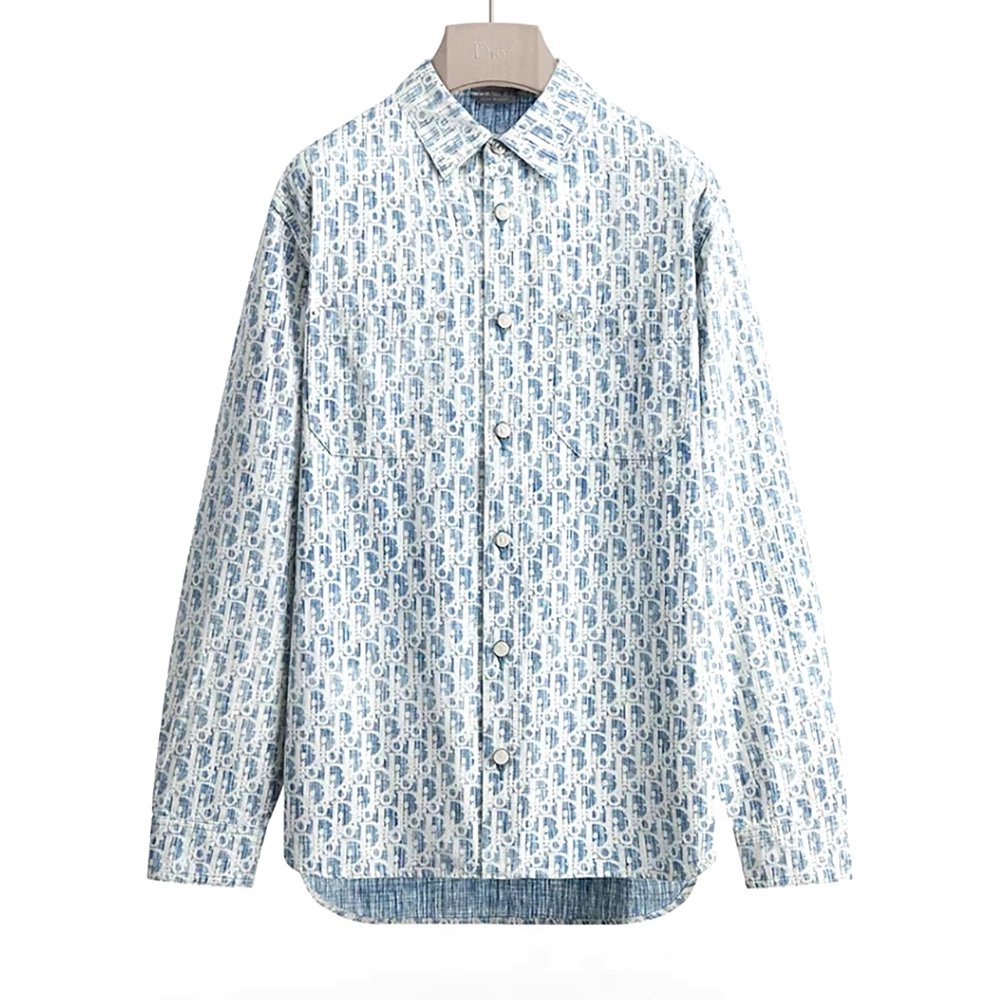 Dior Classic All-Over Monogram Denim Shirt-Jacket,Dior